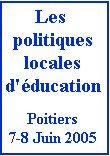 Pédagogie : Les politiques locales d&rsquo;éducation