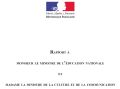A la Une : Le rapport Gross un choc culturel pour l&rsquo;Ecole ?