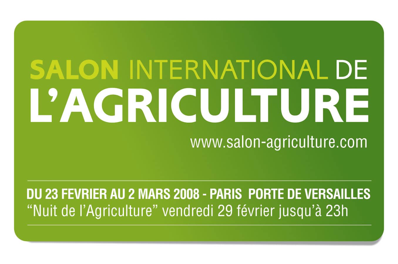 Salon de l&rsquo;agriculture