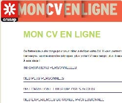 Mon CV en ligne