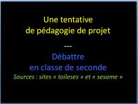 A la Une : Pédagogie de projet