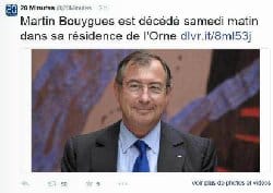 L&rsquo;annonce de la mort de M Bouygues, un cas d&rsquo;école ?