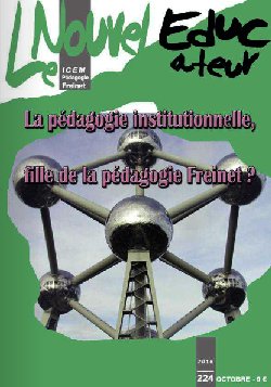 La pédagogie institutionnelle dans Le Nouvel éducateur