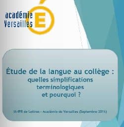 La grammaire dans le collège 2016