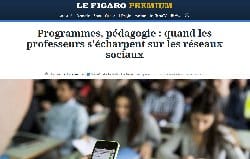Les débats des enseignants sur Twitter dans Le Figaro