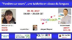 Une tablette en cours de langue