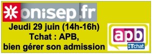 APB : Nouveau tchat Onisep aujourd&rsquo;hui
