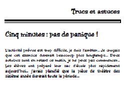 Mes premières journées de classe