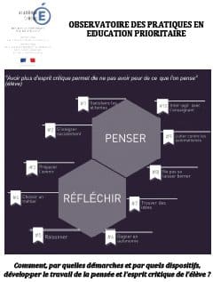 Eduquer à l&rsquo;esprit critique en éducation prioritaire
