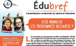 Edubref : D&rsquo;où viennent les programmes scolaires ?