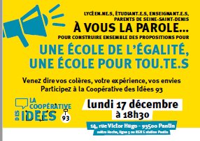 L&rsquo;Ecole à la Coopérative des idées du 93