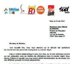 Mouvement du 1er degré : Les syndicats protestent