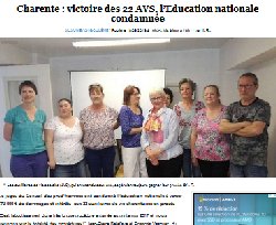 22 AVS gagnent en justice contre l&rsquo;Education nationale