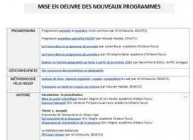 Histoire-géo : Mise en oeuvre des nouveaux programmes