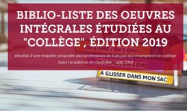 Une liste collaborative d’œuvres à lire en collège