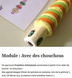 Maternelle : Avec des chouchous