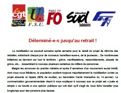 Retraites : L&rsquo;intersyndicale éducation donne rendez-vous le 24 janvier
