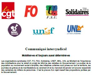 Retraites : L&rsquo;intersyndicale appelle à la grève nationale le 6 février