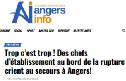Chefs d&rsquo;établissement épuisés à Angers