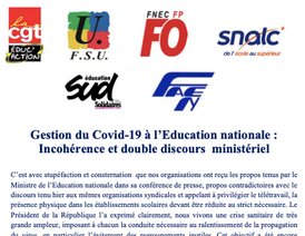 Coronavirus : Les syndicats obtiennent les clarifications du ministre