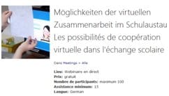 Allemand : Un webinaire pour des échanges virtuels