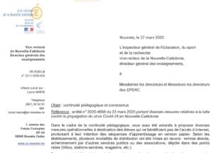L’Education nationale en Nouvelle Calédonie organise la rupture du confinement