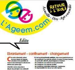 Retour en maternelle : La brochure de l&rsquo;Ageem