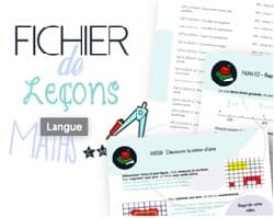 Leçons de maths en CM1 CM2