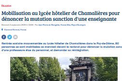 A Chamalières, une enseignante lanceuse d&rsquo;alerte mutée d&rsquo;office
