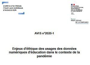 Un avis du Comité d&rsquo;Ethique des Données de l&rsquo;Education bien peu utile