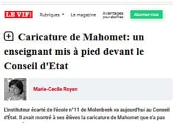 Un enseignant suspendu pour l&rsquo;utilisation de la caricature de Mahomet