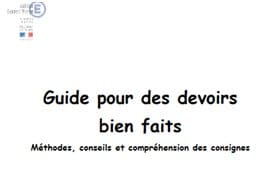 Un guide « pour des devoirs bien faits »