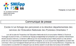 Des enseignants fichés dans les Pyrénées orientales ?
