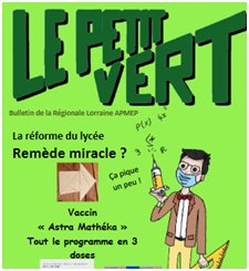 Maths : Le lycée et la pandémie dans le Petit Vert