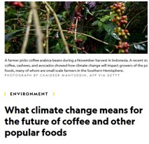 Géo : Changement climatique et agriculture