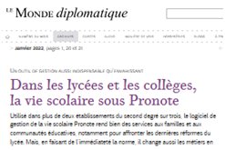 La vie scolaire sous Pronote