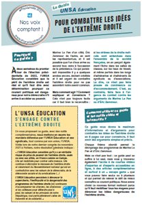 L&rsquo;Unsa publie un guide contre l&rsquo;extrême droite
