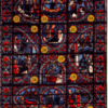 Une image contenant art, vitrail, motif, fenêtre Description générée automatiquement