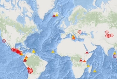 SVT : une carte interactive des principaux volcans