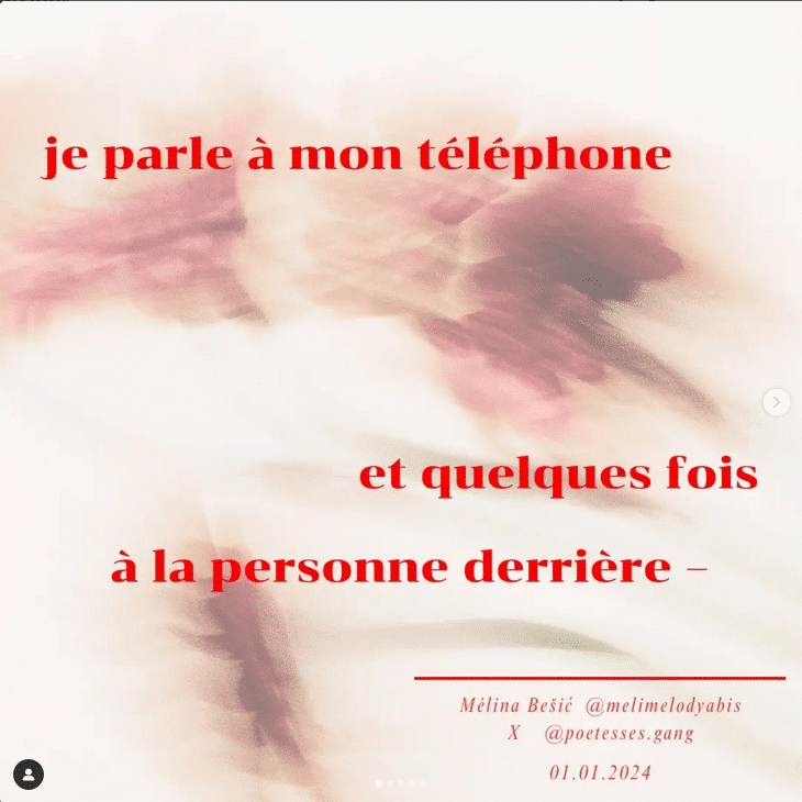 De la poésie partout, même sur Instagram