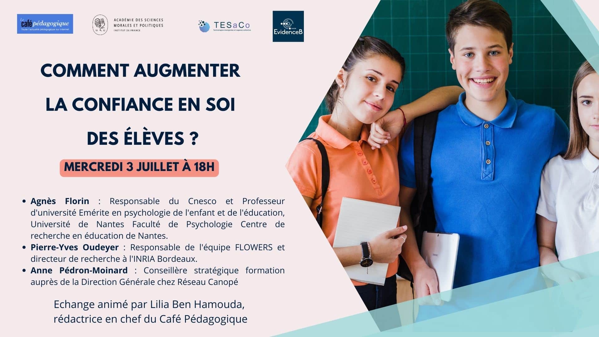 Conférence des Terrains innovants : Comment augmenter la confiance en soi des élèves