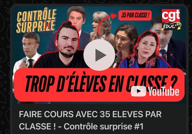 « Contrôle surprize » : une émission de la CGT 93 pour l’école publique