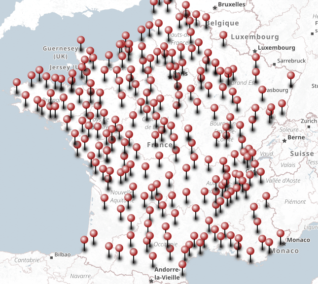 Une carte des manifestations en ligne