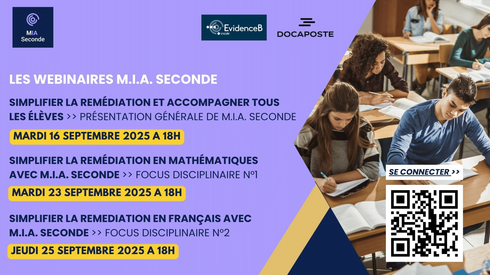 Des webinaires pour en savoir plus sur MIA Seconde