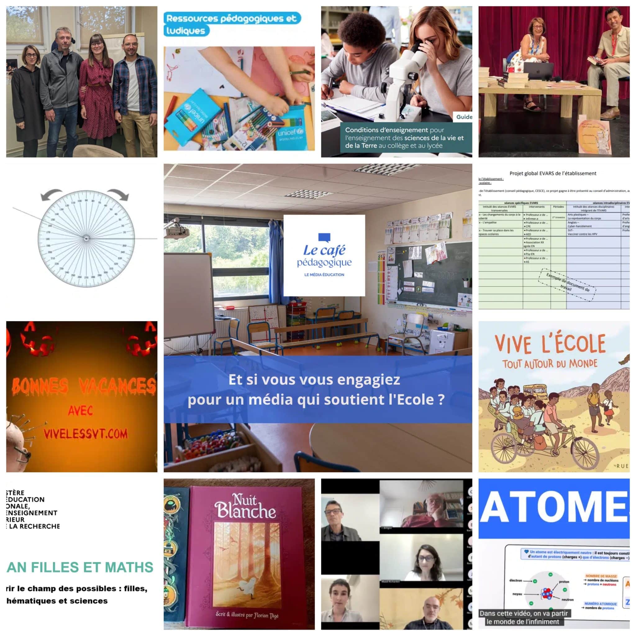 Scrollez les 15 ressources pédagogiques de la semaine