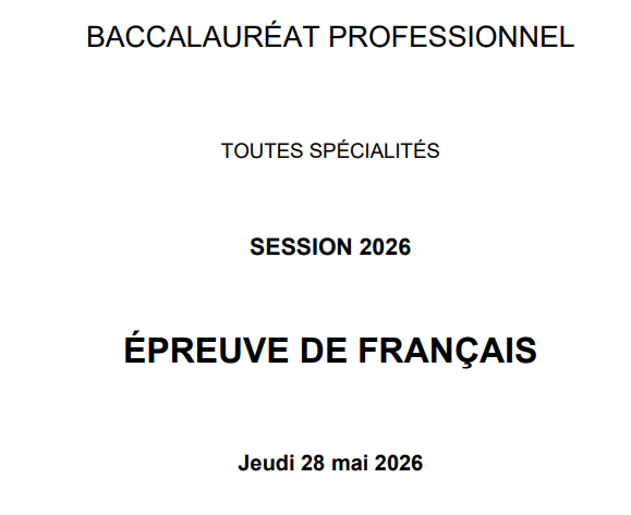 BAC PRO 2026 : découvrez tous les sujets