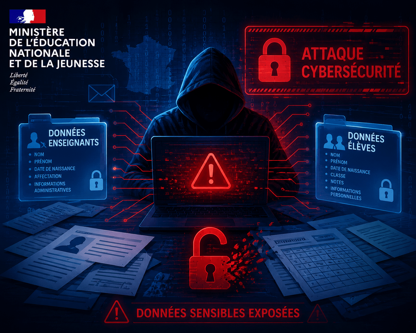 Le piratage des fichiers de l&rsquo;éducation nationale : quelles conséquences ?