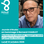 Journée d’études en hommage à Bernard CHARLOT
