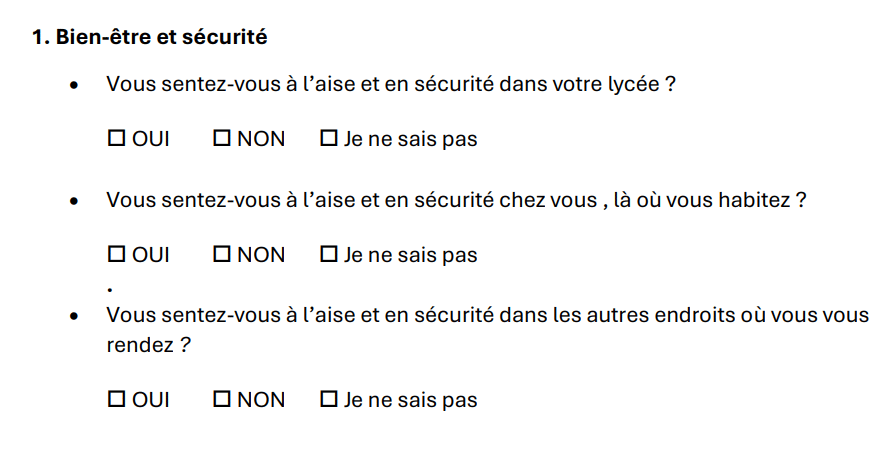 Questionnaire VSS : la concertation rattrape la précipitation du ministère